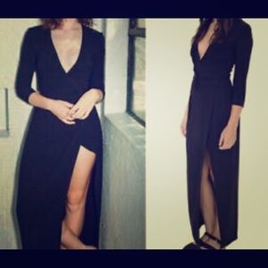 American Apparel Long Wrap Dress